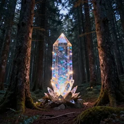 crystal forest, neon glare, nacreous flare