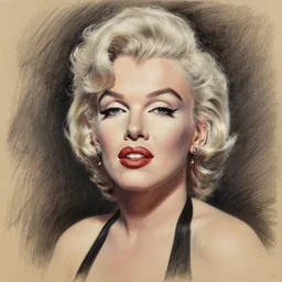 pencil art, detailed portrait of marilyn monroe, full body view, intricate, hyper detailed, realistic, oil painting, by julie bell, frank frazetta, cinematic lighting