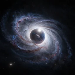nebula in space realistic black hole in background, volumetric lighting, high quality, octane render