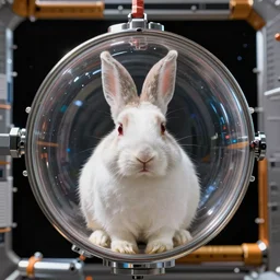 a bunny inside the tiangong space station