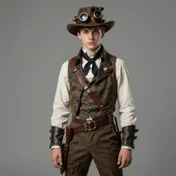 ( ( ( ( ( 1 9 5 0 s steampunk adventurer boy inventer explorer costume. muted colors. ) ) ) ) ) by jean - baptiste monge!!!!!!!!!!!!!!!!!!!!!!!!!!!
