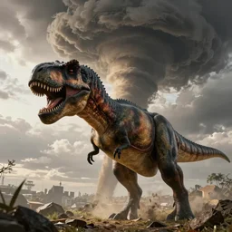 t - rex tornado, a tornado of t - rex 🦖🦕🦖🦕🦖🦕 super crazy tornado