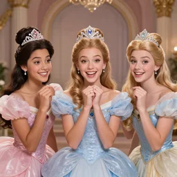 princesses wearing diamonds