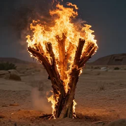 the burning bush in the style of rhads