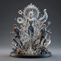 full shot, futuristic cyber slick slick, 1 / 6 scale, glass blowing : by michal karcz, daniel merriam, victo ngai and guillermo del toro : ornate, dynamic, particulate, intricate, elegant, highly detailed, centered, artstation, smooth, sharp focus, octane render