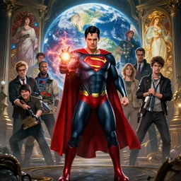 highly detailed vfx portrait of a superman ironman black and red suit casting a earth spell, unreal engine, greg rutkowski, loish, rhads, beeple, makoto shinkai and lois van baarle, ilya kuvshinov, rossdraws, tom bagshaw, alphonse mucha, global illumination, detailed and intricate environment, single subject, scenic full shot, ambient lighting, detailed face, by makoto shinkai, stanley artgerm lau, wlop, rossdraws