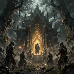 The void cultists lair, fantasy art by Donato Giancola and James Gurney, digital art, trending on artstation