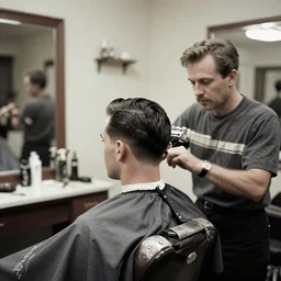a barber shop in the 1 9 5 0,