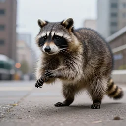 racoon attacking city