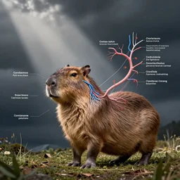 accurate diagram of the circulatory system of a capybara