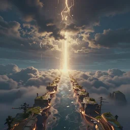 a gorgeous dreamscape, disintegrating channel of pure force, painted by ross tran, rendered in pixar octane