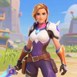 Screenshot of Emma Watson in Overwatch, using her ult
