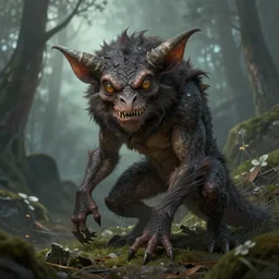 the hobgoblin of stillwater, appalachian cryptid, fantasy digital art, highly detailed, artstation, by greg rutkowski