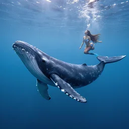 a mermaid - whale, wildlife photography