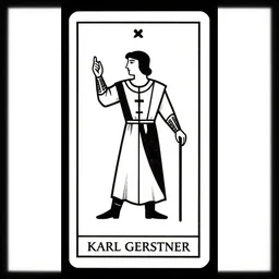 geometric the emperor tarot card by karl gerstner, minimal, black and white monochrome, bordered, centered, in frame, 8 k scan