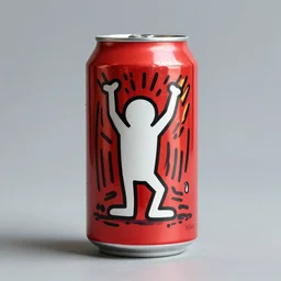 keith haring soda can design