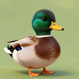 cute mallard, illustration, high details, professionell