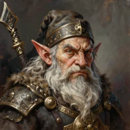portrait painting of a gnome berserker, sharp focus, award - winning, trending on artstation, masterpiece, highly detailed, intricate. art by rebecca guay
