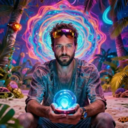 joe rogan chilling in aruba on lsd, psychedelic
