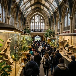 interior of crowded neo - gothic london's indoor birds zoo, hyperdetailed, artstation, cgsociety, 8 k