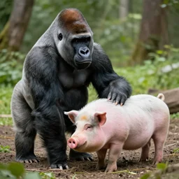 a hybrid cross between a gorilla and a pig