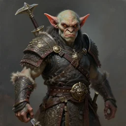 a goblin Warrior in the style of Justin Gerard, realistic painting, high definition, digital art, matte painting, very detailed, realistic