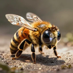 bee, big head, googly eyes