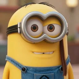 a photo of aishwarya rai as a minions, hyper realistic face, beautiful eyes, cinematic, long shot, hyper detailed, 8 5 mm photograph, 8 k resolution, film still, sharp lens, wide lens