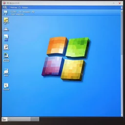 windows XP bliss with but in Minecraft wallpaper