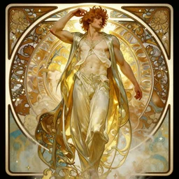 deco art by artgerm and greg rutkowski and alphonse mucha. clear portrait of a lonely attractive men, hyper detailed, character concept, full body!! dynamic pose, glowing lights!! intricate, elegant, highly detailed, digital painting, artstation, concept art, smooth, sharp focus, illustration, art by artgerm and greg rutkowski and alphonse mucha