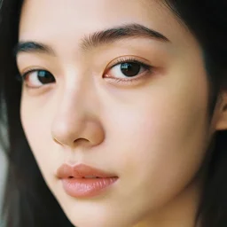 closeup photo of a beautiful woman face, 8 0 mm lens, by martin schoeller, hyper realistic, fujifilm velvia 1 0 0