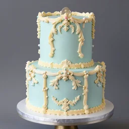 fancy baroque cake light colors by greg hildebrandt