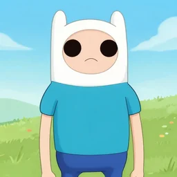Finn from adventure time. Photorealistic. Shigenori Soejima.