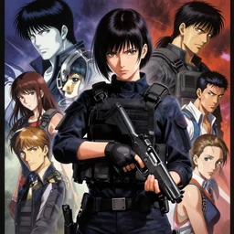girl wearing tactical uniform, holding gun | | audrey plaza, fine detail!! anime!! realistic shaded lighting!! dramatic!! poster by ilya kuvshinov katsuhiro otomo ghost - in - the - shell, magali villeneuve, artgerm, jeremy lipkin and michael garmash and rob rey
