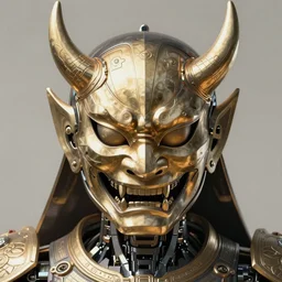 robot - demon samurai mask, intricate, elegant, volumetric lighting, scenery, digital painting, highly detailed, artstation, sharp focus, illustration, concept art, luis rollo, ruan jia, steve mccurry, john berkey