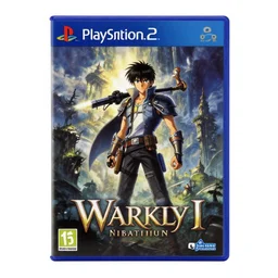 Warkly I, fantasy game poster printed on playstation 2 video game box , Artwork by Akihiko Yoshida, cinematic composition