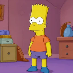 bart simpson in rick and morty 4 k quality super realistic
