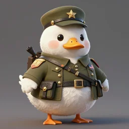 adorable fluffy and round white duck wearing full military gear, art by artgerm and greg rutkowski and magali villeneuve, d & d, fantasy, highly detailed, digital painting, trending on artstation, concept art, sharp focus, illustration