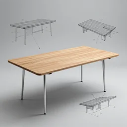 Schematics of a flying table
