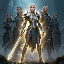 a beautiful elven berserker, full body, stuning 3 d render, masterpiece, glowing aura, by donato giancola and greg rutkowski and wayne barlow and zdzisław beksinski, realistic face