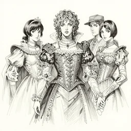 beautiful ink sketch, a baroque ilya kuvshinov, wlop, krenz kushart, boris vallejo, ayami kojima and ayami kojima