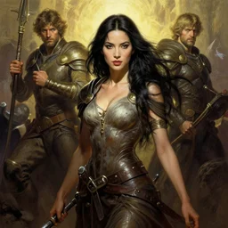 gemma chan, beautiful fantasy maiden, dungeons and dragons, masterpiece by edgar maxence and ross tran and michael whelan, frank frazetta, gustav dore, 8 k, octane render