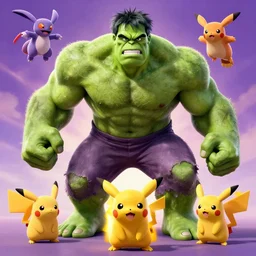 pokemons in the style of hulk, hulkmons propaganda poster, octane render, by studio ghibli, pixar, disney, nintendo.