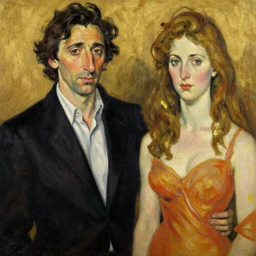 high quality high detail painting of adrien brody by lucian freud and jenny saville hd golden