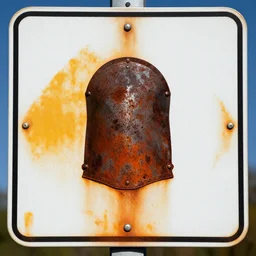 rust game road sign armor