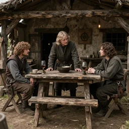 an medieval tavern created movie directed   by director Roy Andersson movie by artgem lau , WOP, Andrey Surnov, Jessica Rossier, cgsociety, 8k