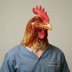 inmate that has a chicken head