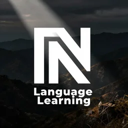 language learning logo, high contrast, big, simple, modern, beautiful, stunning