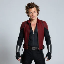 harry styles as the black widow, full body, detailed face
