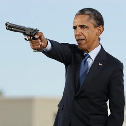 obama with a gun